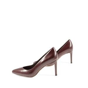 NEW MELYANN throw heeled pump in brown hs leather